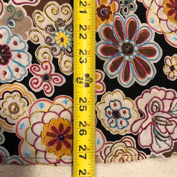 GERARD DAREL SILK BEADED & EMBROIDERED SKIRT MULTICOLORED FRENCH SIZE 40 US 8 - Picture 11 of 11